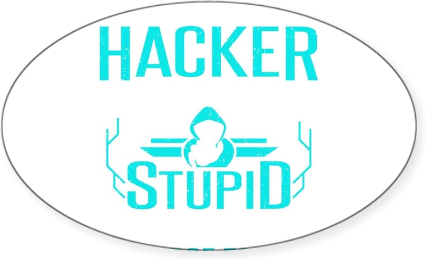 CafePress Cybersecurity Computer Hacking Ethical Hac Sticker Oval Car Bumper Sticker
