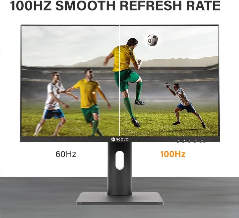 AG Neovo MH2703 27 inch Monitor Adjustable Height, Rotate, Swivel,100Hz, TUV Eyesafe, FHD 1080p, VGA, HDMI, and DisplayPort