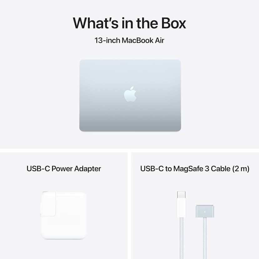 Apple 2025 MacBook Air 13-inch Laptop with M4 chip: Built for Apple Intelligence, 13.6-inch Liquid Retina Display, 16GB Unified Memory, 256GB SSD Storage, 12MP Center Stage Camera, Touch ID; Sky Blue
