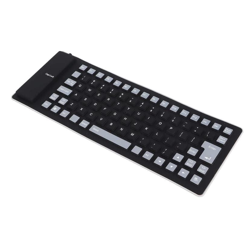 Silicone Keyboard, Silicone Keyboard Flexible Keyboard 85 Keys Silicone Keyboard Silicone Foldable for PC (Blue)