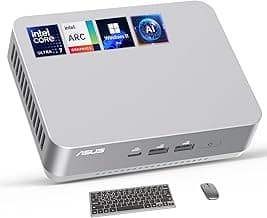ASUS NUC 14 Pro+ AI Mini PC, Intel Core Ultra 7 155H Mini Desktop Computer, 16GB DDR5 RAM, 1TB PCIe SSD, Intel Arc GPU, Win 11 Pro, Thunderbolt 4, WiFi 6E, VESA Mount, Small PC for Work & Creativity