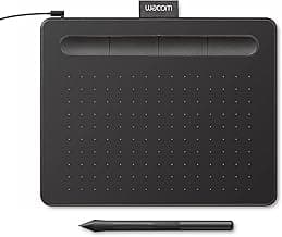Wacom Intuos Small Graphics Drawing Tablet, includes Training & Software; 4 Customizable ExpressKeys Compatible With Chromebook Mac Android & Windows, photo/video editing, design & education,Black