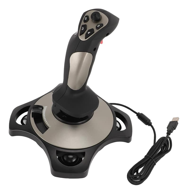 JTLB PC Flight Joystick Wired Flight Stick Flight Simulator Control Joystick with Vibration Function Throttle Control for PC Computer Laptop for Win 7 8 10 11