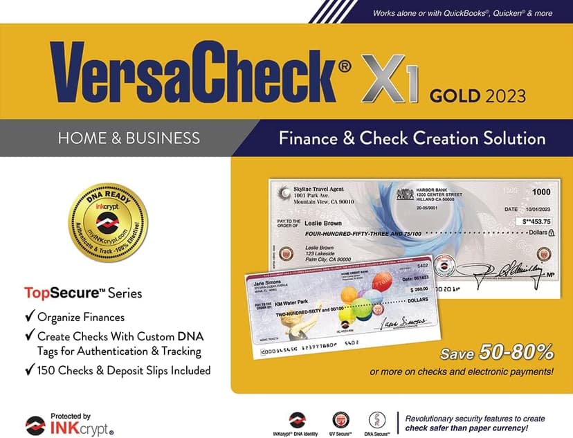 VersaCheck X1 Gold 2023 - Finance and Check Creation Software [PC Download]
