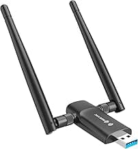 Wireless USB WiFi Adapter for PC - Nineplus 1300Mbps Dual 5Dbi Antennas 5G/2.4G WiFi Adapter for Desktop PC Laptop Windows11/10/8/7/Vista/XP, Wireless Adapters for Desktop Computer Network Adapters