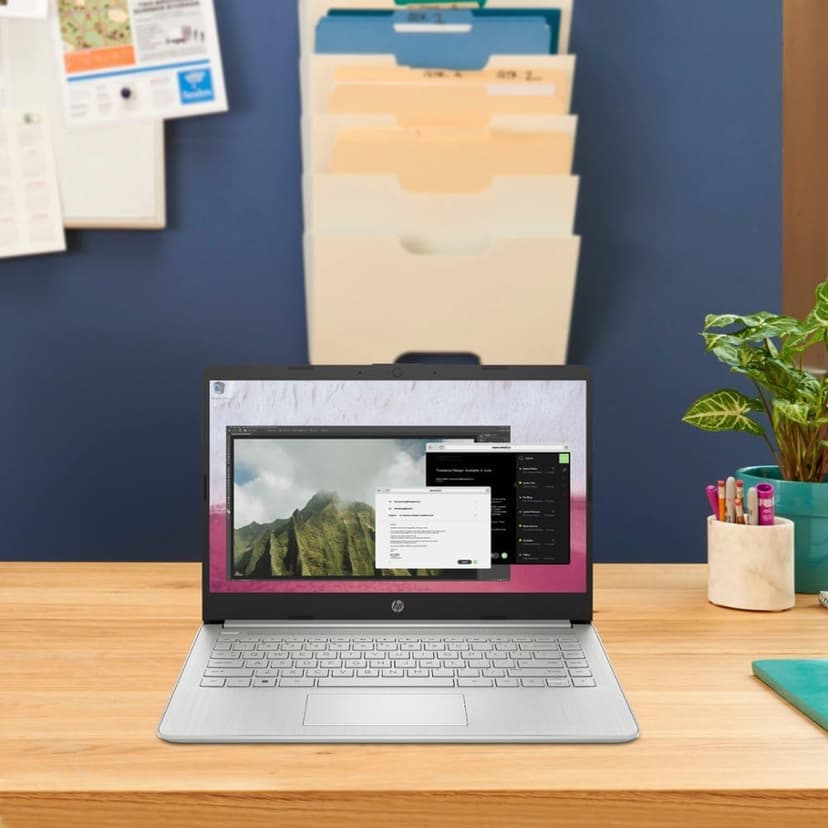 HP 14" HD Student Business Laptop, Intel Quad-Core N4120, 16GB RAM, 384GB Storage, (128GB eMMC+256GB SD Card), 1 Year Office 365, Slim Design, Webcam, HDMI, Bluetooth, WiFi, Win 11 S, Silver