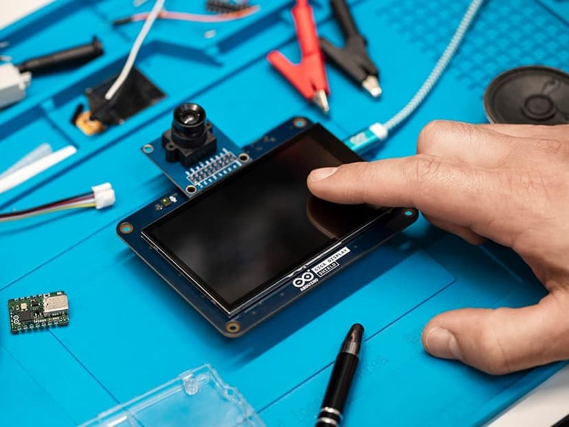 GIGA Display Shield [ASX00039] - 3.97” Touch Screen Solution for Arduino GIGA R1 WiFi with IMU, Digital Microphone, and Arducam Connector for Enhanced Project Functionality