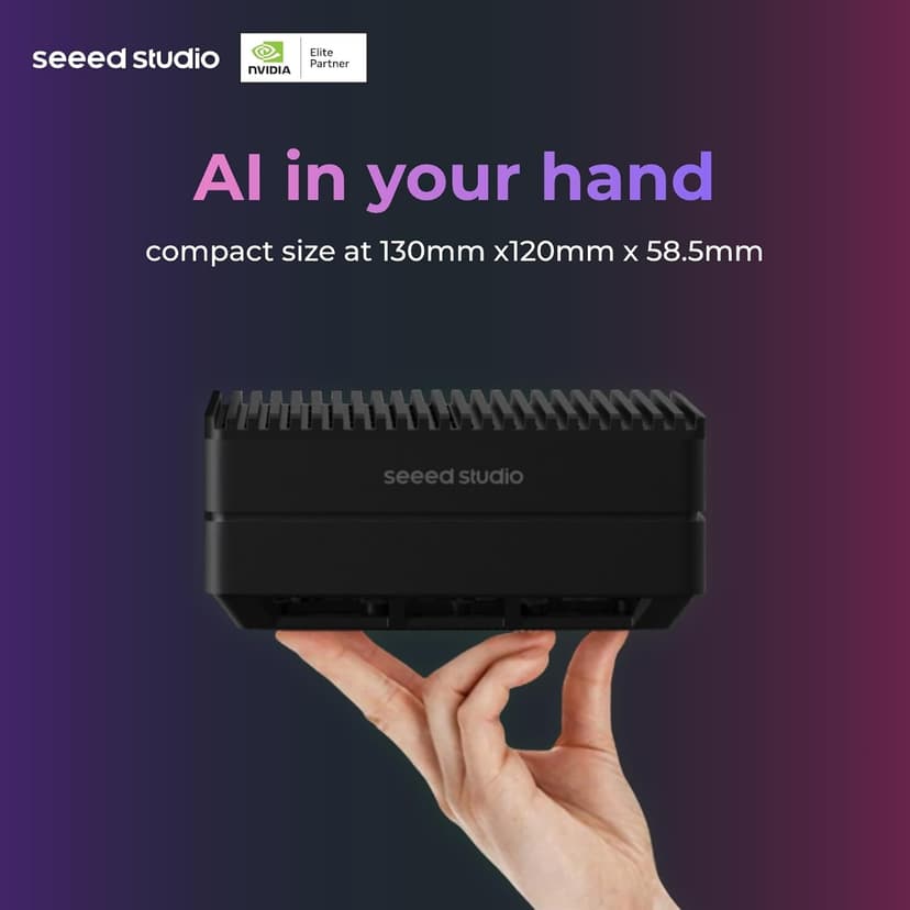 Seeed studio NVIDIA Jetson Nano Edge AI Device - reComputer J1010 Kit, Aluminium Case, Pre-Installed Jetpack System. Mini PC with 0.5 TFLOPs (FP16), Power Supply NOT Included