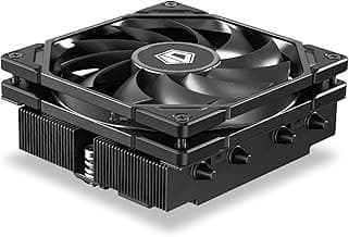 ID-COOLING IS-40-XT Black - 47mm Height Low Profile CPU Cooler, 4 Direct-Contact Heat Pipes Air Cooler for HTPCs, ITX, and Small Form Factor Builds, 92×92×15mm Slim Fan, Support Intel & AMD Socket