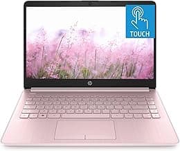 HP Portable 13.8" HD Touchscreen IPS Laptop, Intel Celeron N Processor Up to 2.78GHz, 4GB DDR4, 64GB SSD, HDMI, RJ45, Webcam, Bluetooth, Windows 11, Pastel Pink (Renewed)