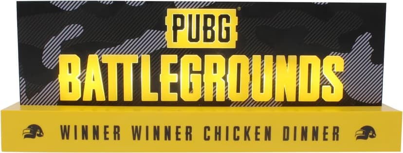 PUBG: Battlegrounds Logo Light, Official License, LED Light for Living Room or Office, Compatible Mobile, Xbox, PS5 and PC, Gift Idea