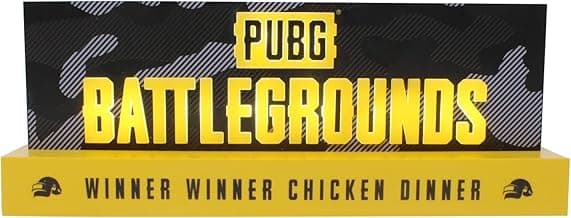 PUBG: Battlegrounds Logo Light, Official License, LED Light for Living Room or Office, Compatible Mobile, Xbox, PS5 and PC, Gift Idea