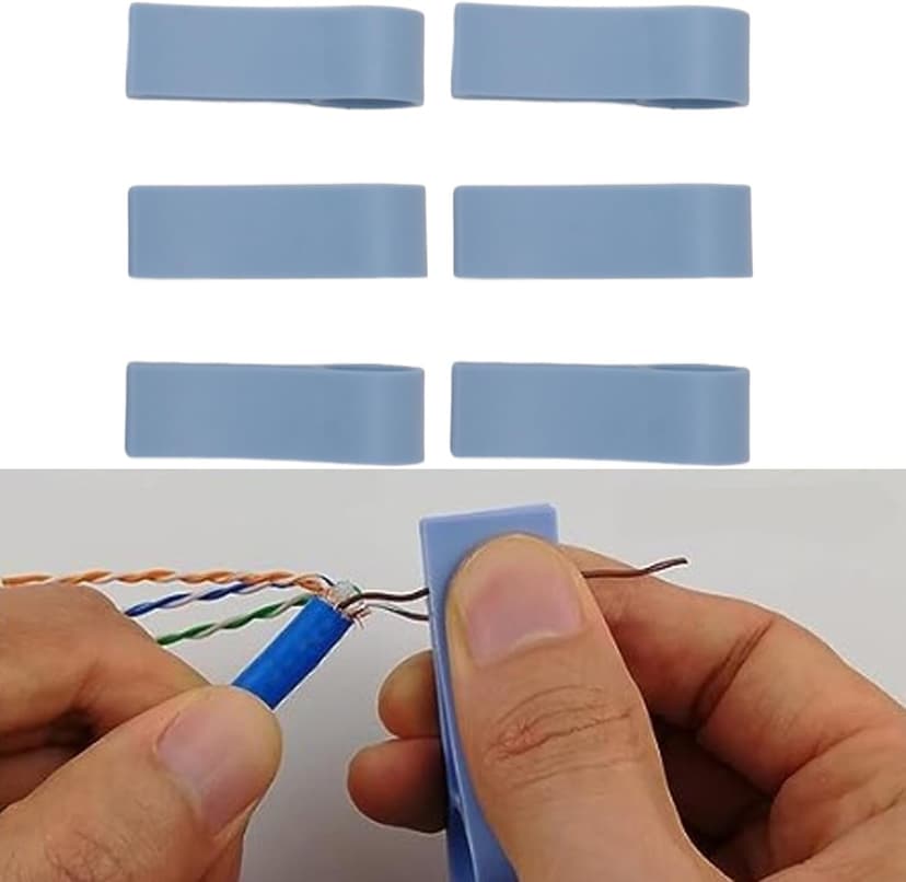 6 Pcs Wires Pair Separator Tools, Plastic Engineer Wire Straightener, Plastic Network Cable Untwist Tool, Network Wire Stripping Tool for CAT5 CAT5E CAT6 CAT7