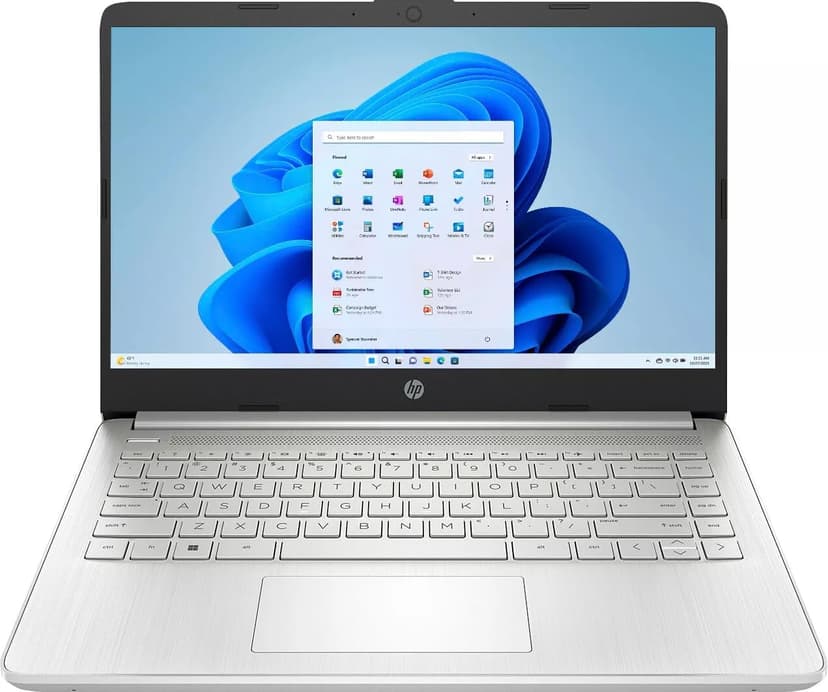 HP 14" Laptop for Student Business, with Office Lifetime License & Windows 11 Pro, Intel Dual-Core N4120, 16 GB RAM, 384 GB Storage(128GB eMMC+256GB Micro SD), Ultra Light, Webcam, WiFi, HDMI, Silver