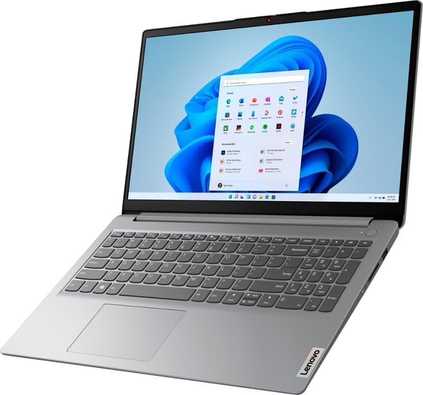 Lenovo IdeaPad 1 15.6" HD Laptop, Athlon Silver 7120U, 4GB RAM, 128GB SSD, Webcam, Type-C, SD Card Reader, USB-A&C, Wi-Fi 6, Windows 11 + GM Accessory (Athlon 7120U| 4GB/256GB)