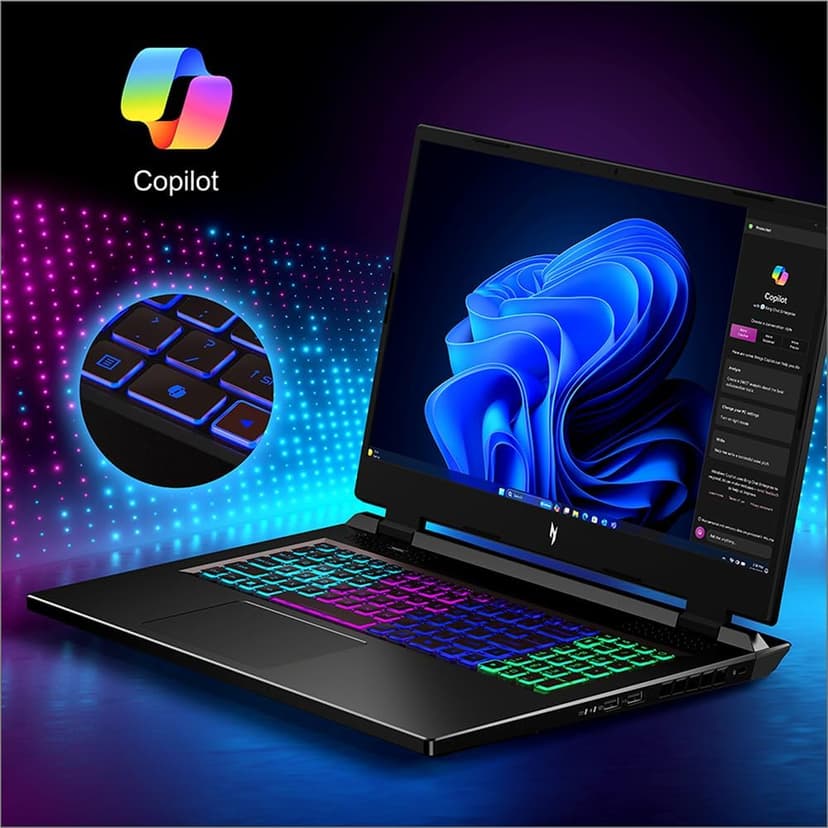 Acer Nitro 17 Gaming Laptop | AMD Ryzen 5 8645HS Hexa-Core AI Capable Processor | NVIDIA GeForce RTX 4050 Laptop GPU | 17.3" FHD IPS 165Hz Display | 16GB DDR5 | 512GB SSD | Wi-Fi 6E | AN17-42-R61S