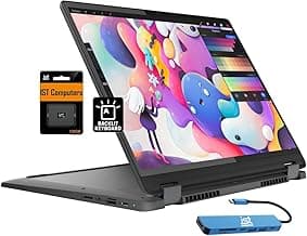 Lenovo IdeaPad Flex 5i Chromebook Plus 14" FHD+ 2-in-1 Touchscreen Laptop (Intel Core i3-1315U, 8GB RAM, 256GB Storage), Backlit, FHD Webcam, Chrome OS, w/Google AI, 2TB of Cloud Storage, Grey