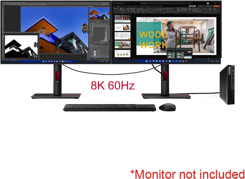 Lenovo ThinkStation P3 Tiny Workstation Desktop (Intel 14-Core i5-14500 vPro (> i7-13700), 16GB DDR5, 512GB SSD), Business Mini PC, Micro & MFF Computer, Ethernet, Wi-Fi 6, HDMI, Win 11 Pro, 2025