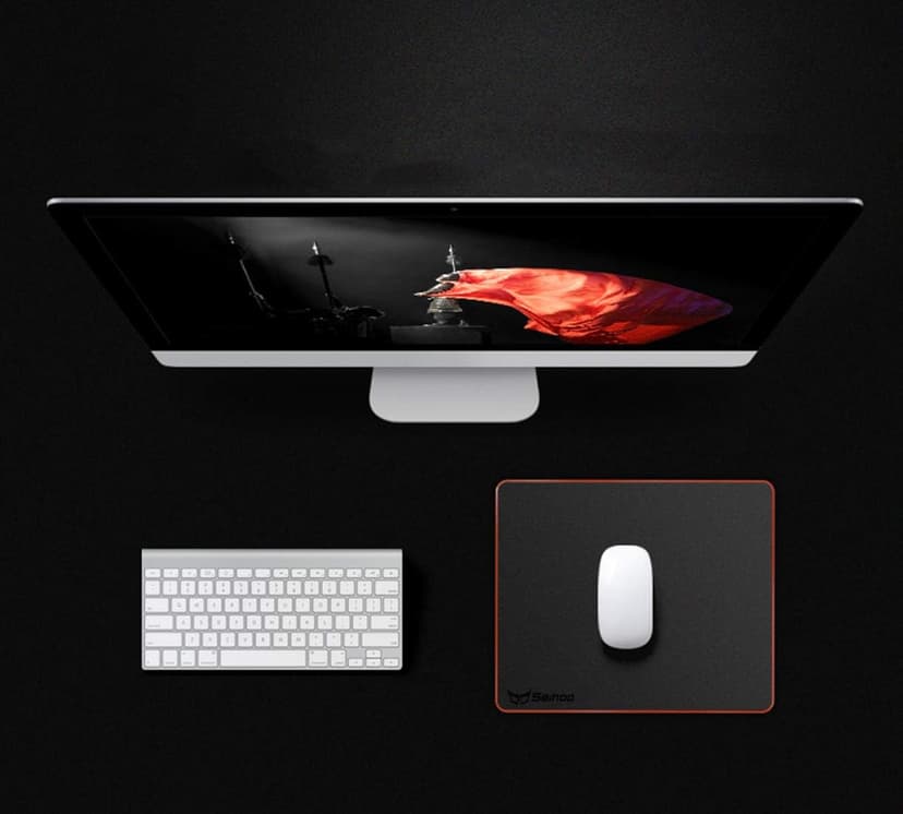 Mouse Pad, Resin Hard Surface Mouse Mat Polymer Silicone Bottom Gaming Mousepad No Smell Waterproof for Games, Office 24 x 20cm (9.5 x 7.8in)