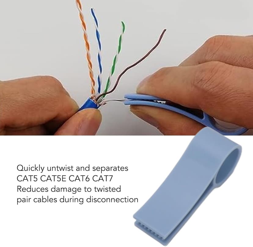 6 Pcs Wires Pair Separator Tools, Plastic Engineer Wire Straightener, Plastic Network Cable Untwist Tool, Network Wire Stripping Tool for CAT5 CAT5E CAT6 CAT7