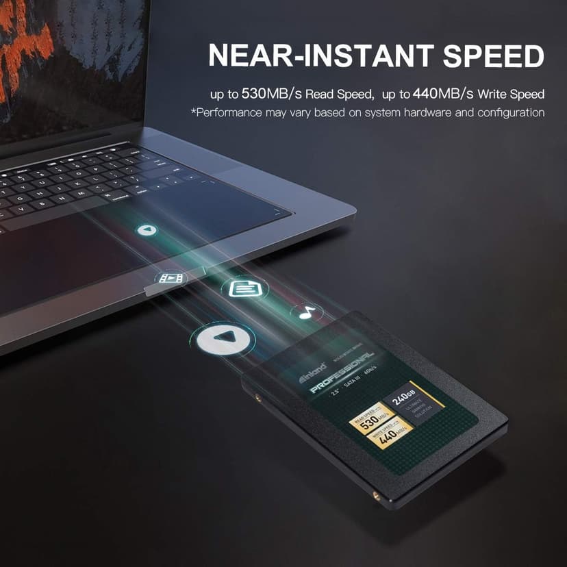 INLAND Professional 3 Pack 240GB SSD 3D NAND SATA III 6Gb/s 2.5" 7mm Internal Solid State Drive (3x240GB)