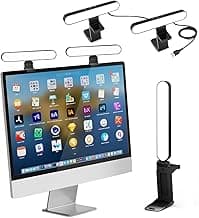 UBeesize Video Conference Lighting, LED Streaming Light for Video Calls, Webcam Light with Adjustable Monitor Mount, Zoom Lighting for Computer, Laptop Ring Light for Video Recording, Double Kit