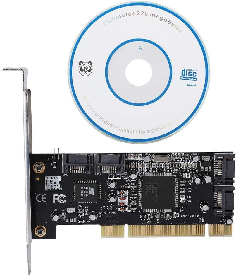 EBTOOLS PCI to 4 Port SATA RAID Card, 1.5Gbps Sil3114 Computer Internal Chipset RAID Controller Card, Support for 98SE/Me/2000/XP/NT 64 bit/Vista/Linux/Netware OS