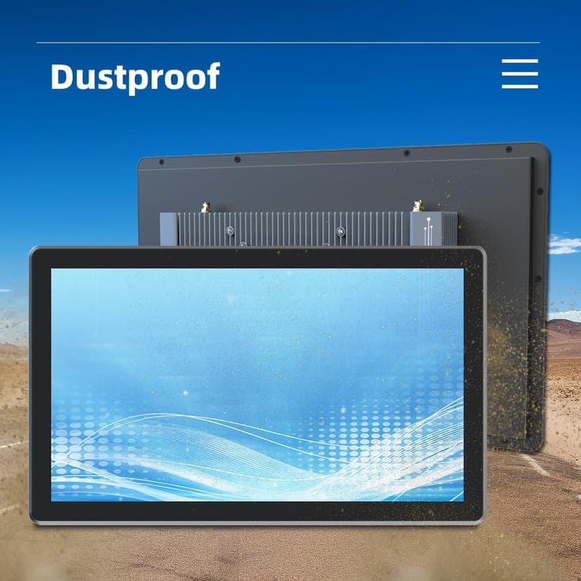 YanKe 21.5" Industrial Computer Touch Screen 10 Point Touch Industrial Computer, Resolution 1024 * 768 450nit, RJ45*2 USB*4 com*2 HD*1 WiFi+BT(J6412/8+128)