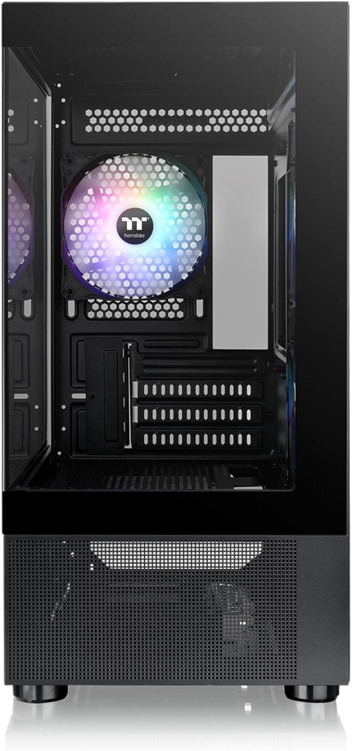 Thermaltake View 170 TG ARGB Black Micro-ATX Case; 3x120mm ARGB Fans Included; Supports Up to 280mm Radiator; Front & Side Dual Tempered Glass Panel; CA-1Z4-00M1WN-00; 3 Year Warranty