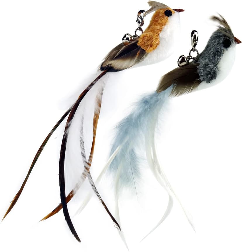 Cat Feather Toy Replacement Wand Refills, 10 Pcs Simulation Insects Bird Feathers