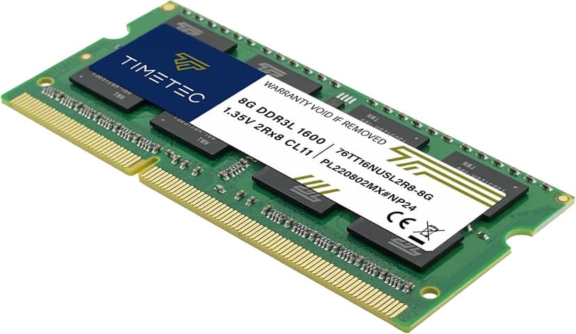 Timetec 16GB KIT(2x8GB) DDR3L/DDR3 1600MHz(DDR3L-1600) PC3L-12800 Non-ECC Unbuffered 1.35V/1.5V CL11 2Rx8 Dual Rank 204 Pin SODIMM Laptop Notebook RAM