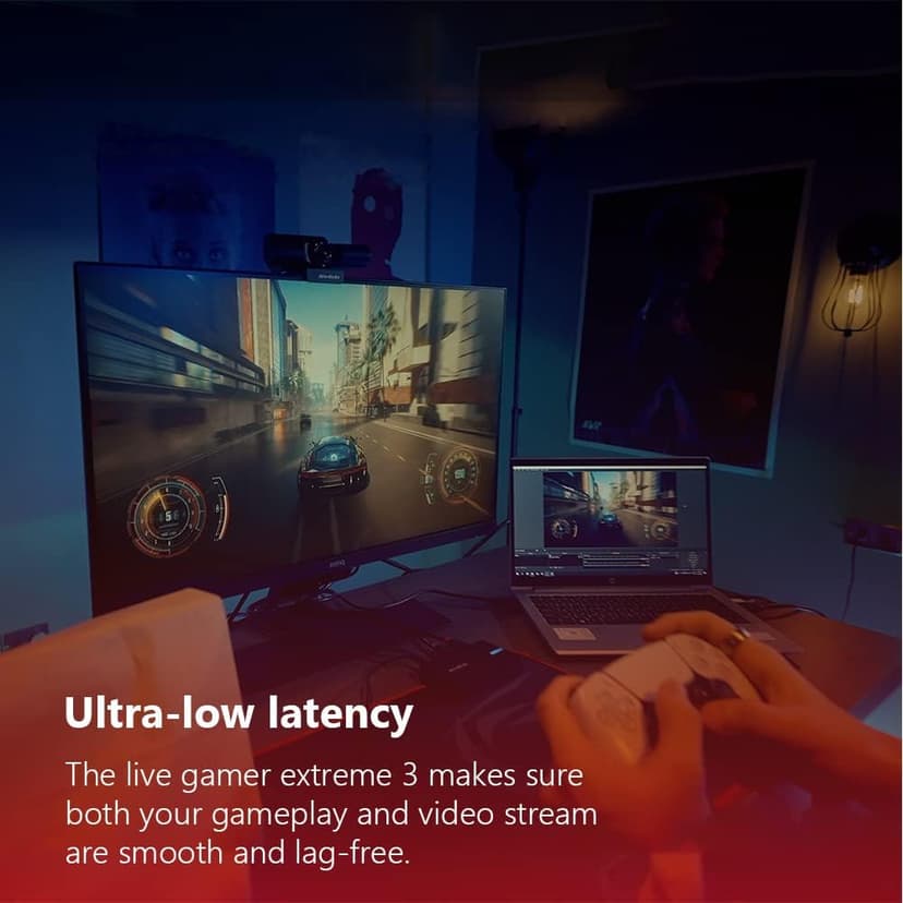 AVerMedia 4K Capture Card for Streaming,1440p120 Video Capture Device for PS5/Pro, Xbox Series X/S, Nintendo Switch, PC, compatible with Twitch, OBS, Windows, Mac - GC551G2 Live Gamer Extreme 3