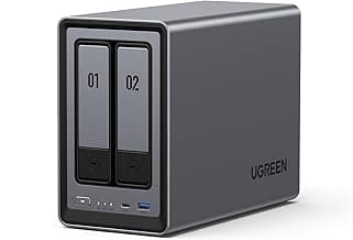 UGREEN NASync DXP2800 2-Bay Desktop NAS, Intel N100 Quad-core CPU, 8GB DDR5 RAM, 2.5GbE, 2 * M.2 NVMe Slots, 4K HDMI, Network Attached Storage (Diskless)