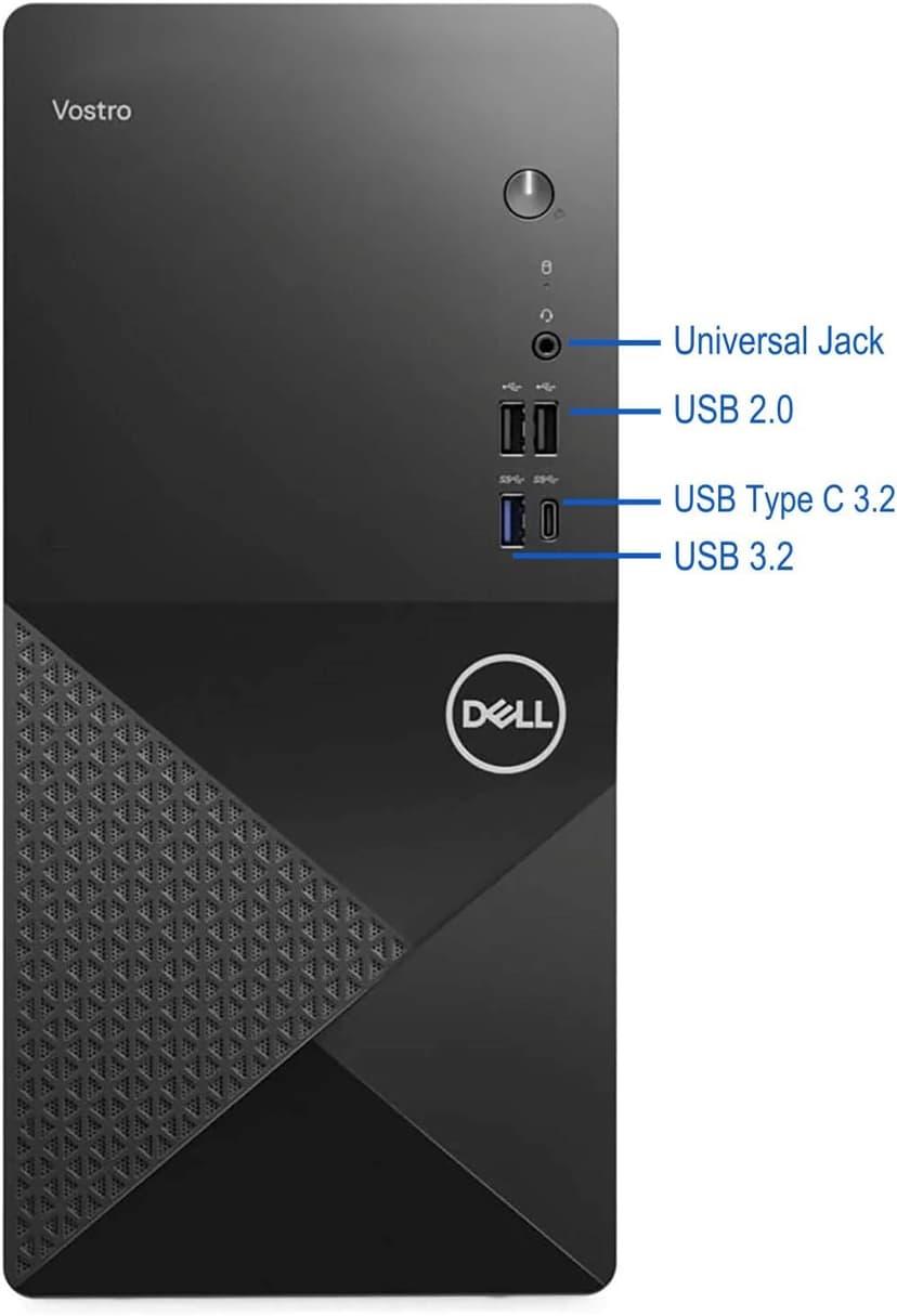 Dell Vostro 3030 Tower Desktop Computer, Intel Core i9-12900K, 64GB RAM, 4TB NVMe SSD, Intel UHD 770 Graphics, Wi-Fi, Bluetooth, Windows 11 Pro - AI Copilot, Black