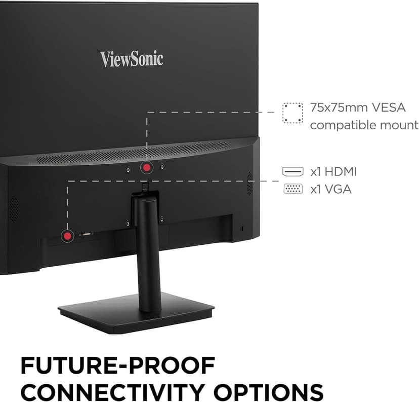 ViewSonic VS2747-H 27 Inch 1080p IPS Monitor with 100Hz, Variable Refresh Rate, Thin Bezels, Eye Care, HDMI, VGA