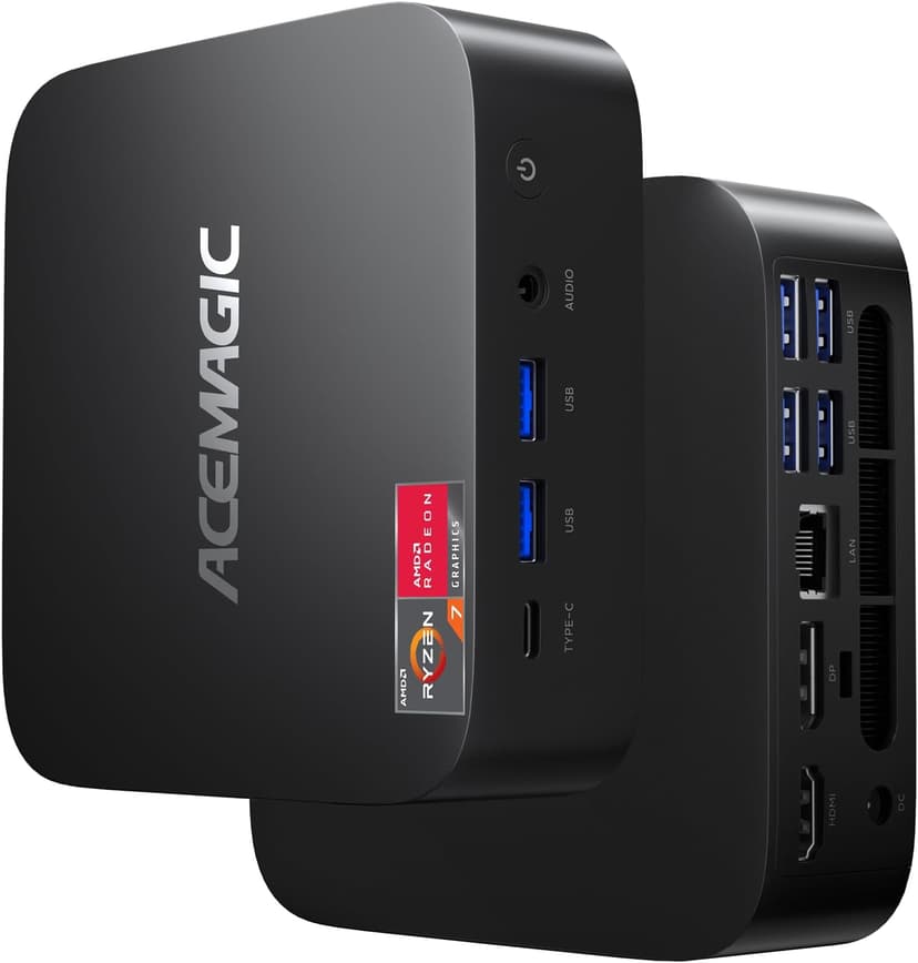 ACEMAGICIAN K1 Mini PC AMD Ryzen 7 5700U Mini PC 32GB DDR4 512GB SSD Mini Computers (8C/16T, up to 4.3Ghz),4K Triple Display Mini Desktop WiFi6/Bluetooth, Compact Silent PC for Gaming, Office, Design