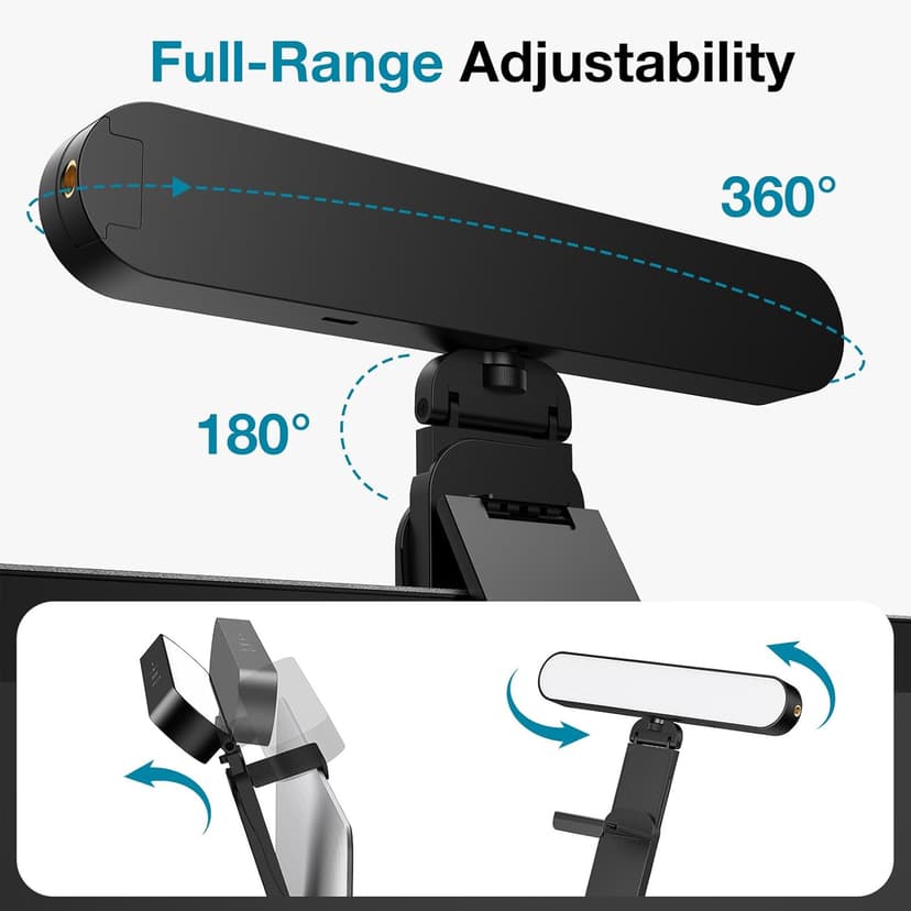 InnoGear Video Conference Light, On-Camera Video Lights for Monitor Desk LED Streaming Lighting with Remote and Touch Control Selfie Zoom Lighting for Computer Webcam Laptop Podcast, Recording