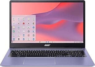 acer Chromebook 315 15.6" FHD, Intel Celeron N4500, 4GB RAM, 128GB Storage (64GB eMMC + 64GB SD Card), Home & Student Laptop, 10-Hr Long Battery Life, Wi-Fi 6, Webcam, Chrome OS, Purple (Renewed)