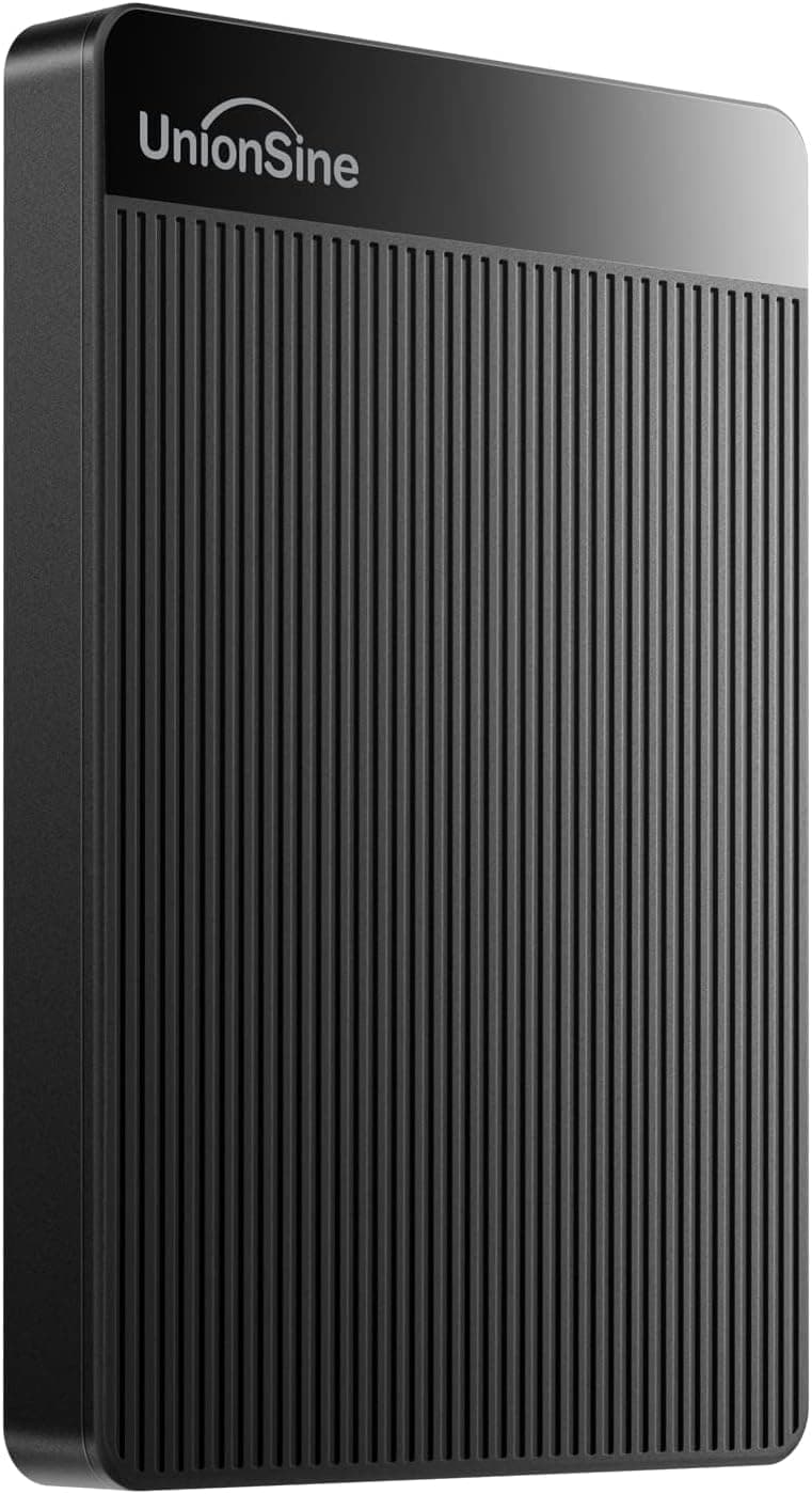 UnionSine 320GB 2.5" Ultra Slim Portable External Hard Drive HDD-USB 3.0 for PC, Mac, Laptop, PS4, Xbox one,Xbox 360,HD-2510(Black)