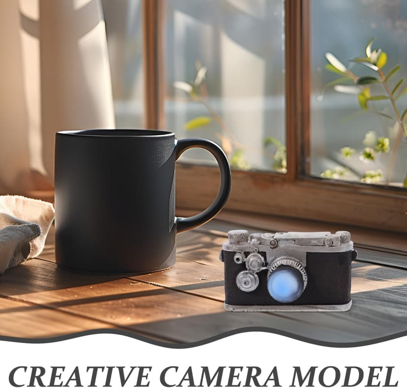NOLITOY Retro Camera Ornaments, Miniature Camera Figurine Mini Decoration Accessories Photography Props for Desktop Home Decor
