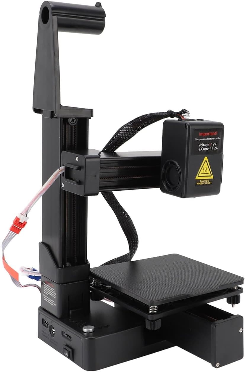 FOSA Small Entry Level Portable 3D Printer, 100x100x100mm Print Compact FDM 3D Printer with Removable Build Plate, Supports 1.75mm PLA TPU Filament for Beginners (US Plug)