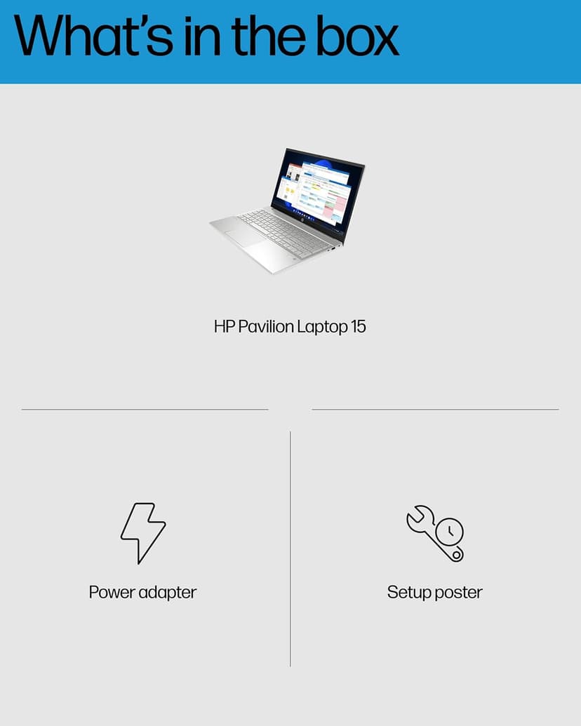 HP Pavilion 15-eg2025nr 15.6" FHD Laptop Intel Core Intel Core i7-1255U 1.7GHz 16GB RAM 512GB SSD Wi-Fi Bluetooth Webcam Windows 11 Professional(Renewed)