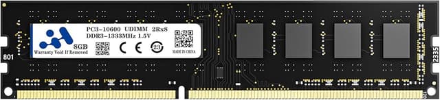 Ram DDR3 1333MHZ,8GB Desktop Memory CL9 1.5V Non-ECC Unbuffered DIMM PC3-10600,240PIN Intel AMD Compatible Computer PC Memory-Black(Only Support Desktop)