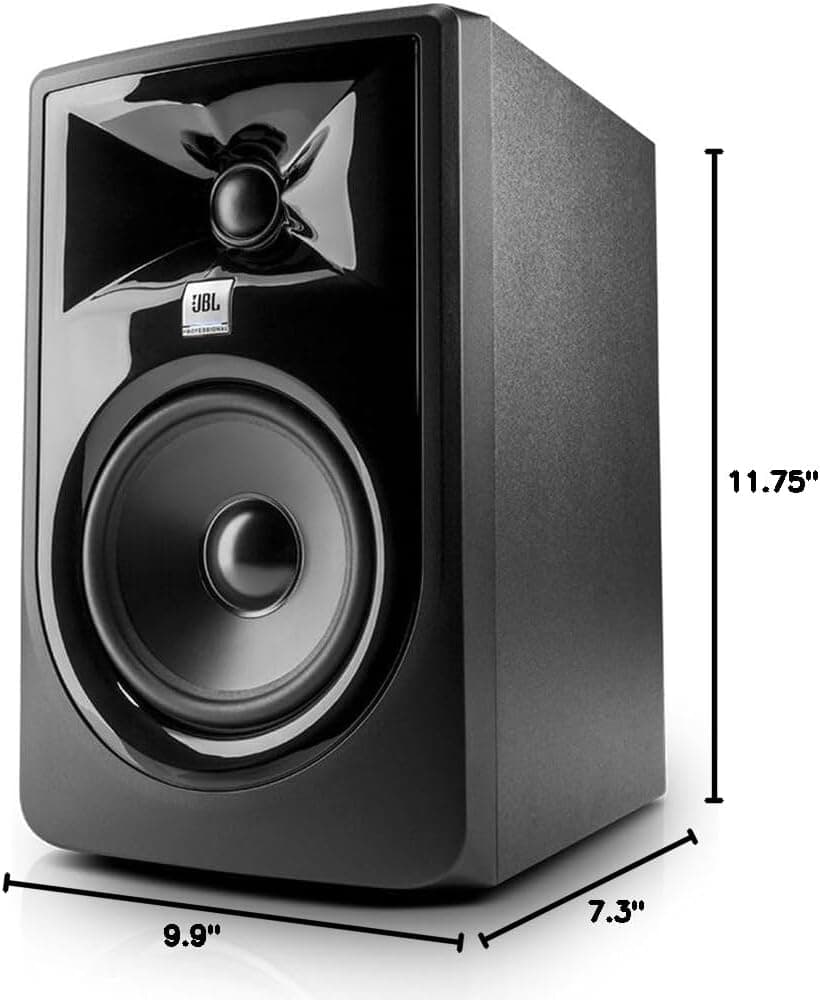 JBL Professional 305P MkII 5-Inch 2-Way Powered, Active Monitor Speakers for Near Field Music Production, Studio Monitor, Desktop Computer, Hi-Fi Audio. Sold as Pair, Black