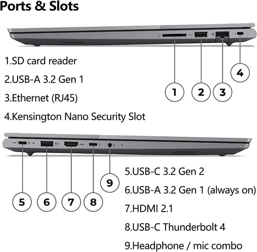Lenovo ThinkBook 16 G6 16" FHD+ Laptop Computer, 13th Gen Intel 10-Core i5-1335U (Beat i7-1270P), 16GB DDR5 RAM, 512GB PCIe SSD, WiFi 6, Bluetooth 5.1, Fingerprint Reader, Windows 11 Pro, Tilsiy Cable