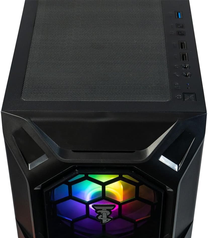 ViprTech Ghost 4.0 Liquid-Cooled PC - AMD Ryzen 7 (4.4Ghz Turbo), RTX 4060 Ti 8GB, 32GB DDR4 3200, 1TB NVMe SSD, VR-Ready, Streaming, WiFi, RGB, Win 11, Gaming Desktop Computer Prebuilt, Black