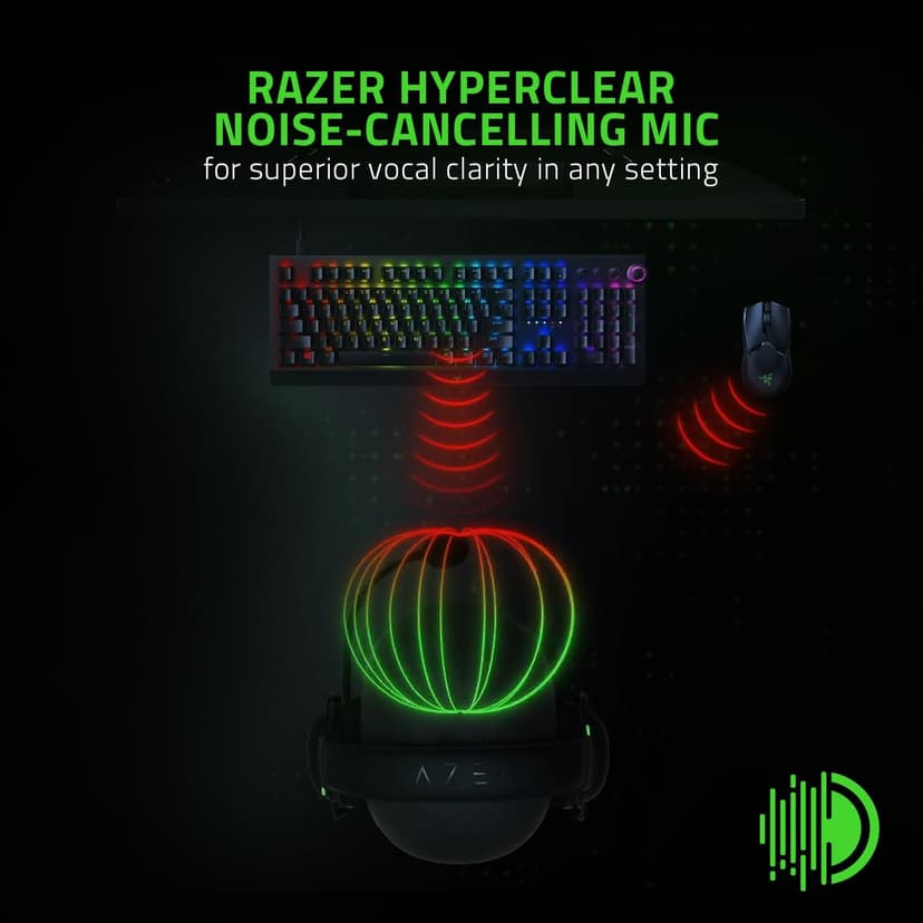 Razer BlackShark V2 X Wired Gaming Headset with 7.1 Surround Sound, 50mm Drivers, Noise Cancelling Mic