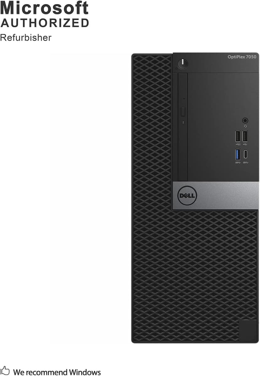 Dell 7050 Mini Tower Desktop Intel i7-7700 UP to 4.20GHz 32GB DDR4 New 1TB NVMe SSD + 2TB HDD USB Wi-Fi BT Dual Monitor Support Wireless Keyboard and Mouse Win10 Pro (Renewed)