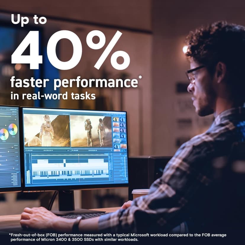 Crucial T705 1TB PCIe Gen5 NVMe M.2 SSD - Up to 13,600 MB/s - Game Ready - Internal Solid State Drive (PC) - +1mo Adobe CC - CT1000T705SSD3