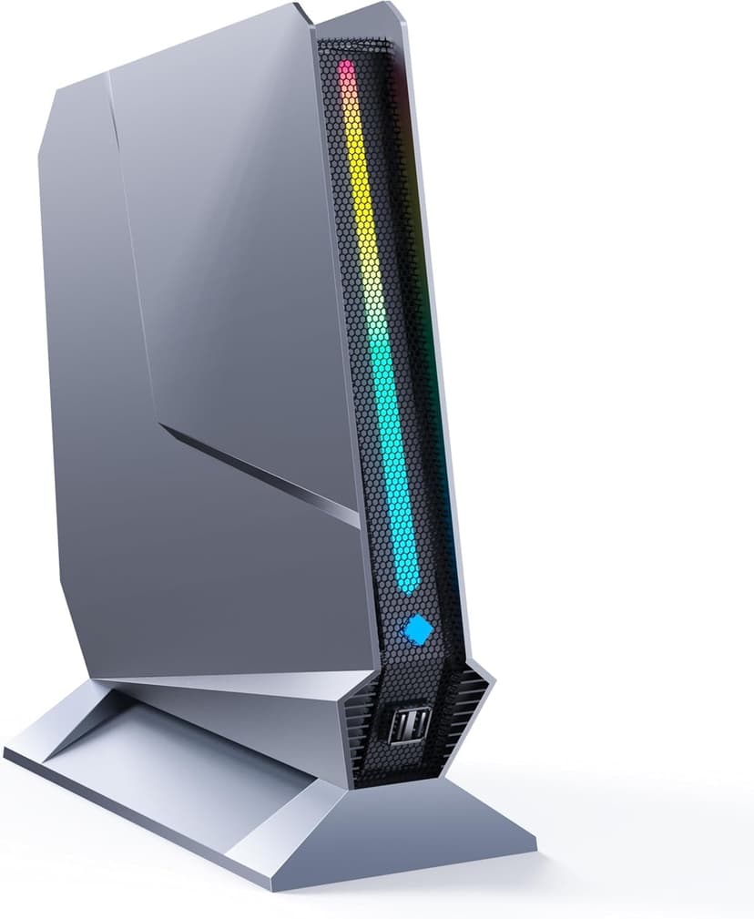 T1-Pro Mini Gaming PC Core i9-13900HK/RTX4060 8G GDDR6, Gaming Computer 32GB RAM DDR5, 1TB PCIe4.0 SSD, Adjustable RGB Light, WiFi6E/BT5.3/2.5G LAN 4K@60Hz Win11 Pro High-Performance Desktop PC